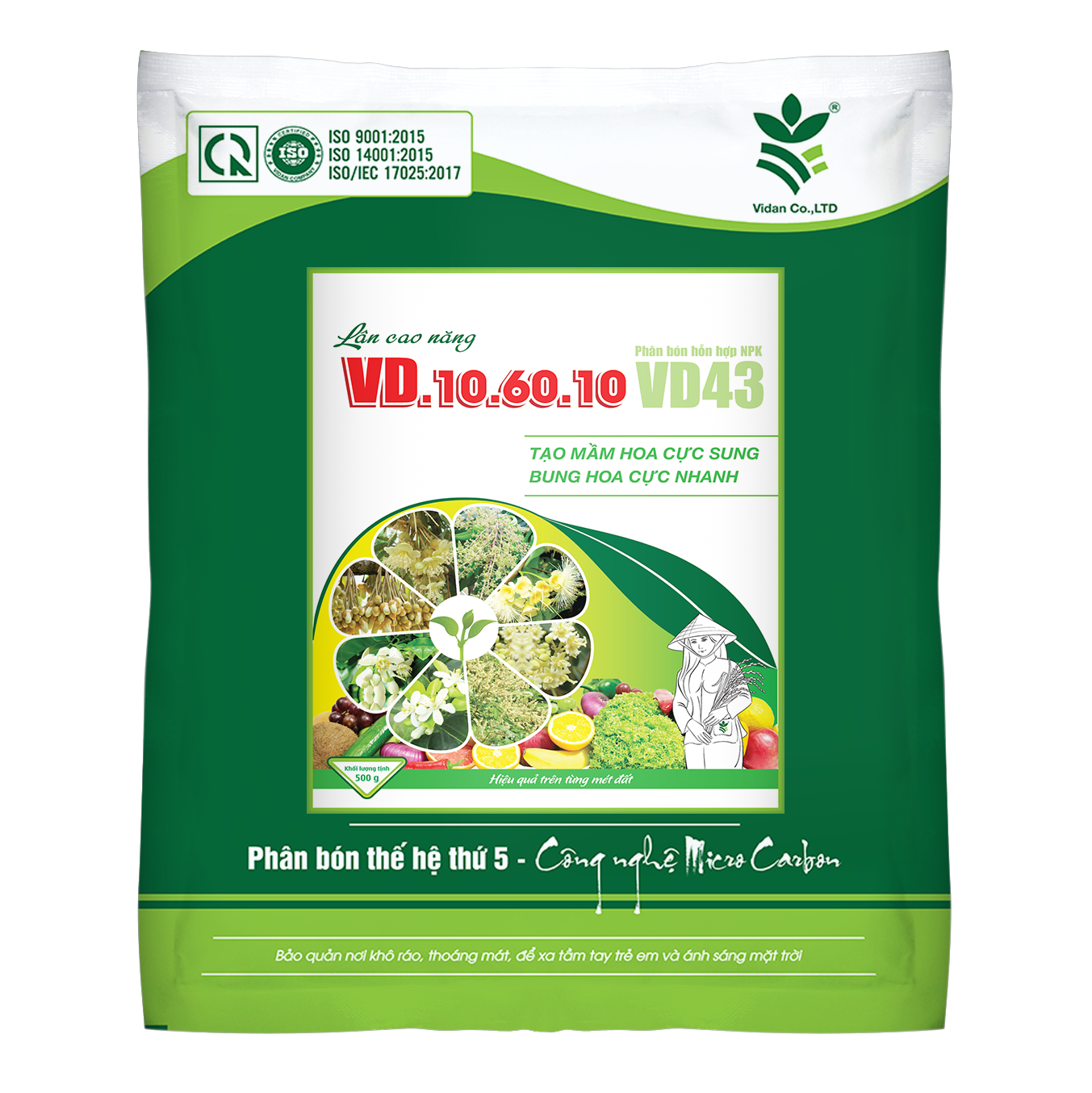VD 10-60-10+TE (1kg) - Phân hóa mầm hoa sung khỏe, kích bung hoa mạnh, trổ đồng loạt