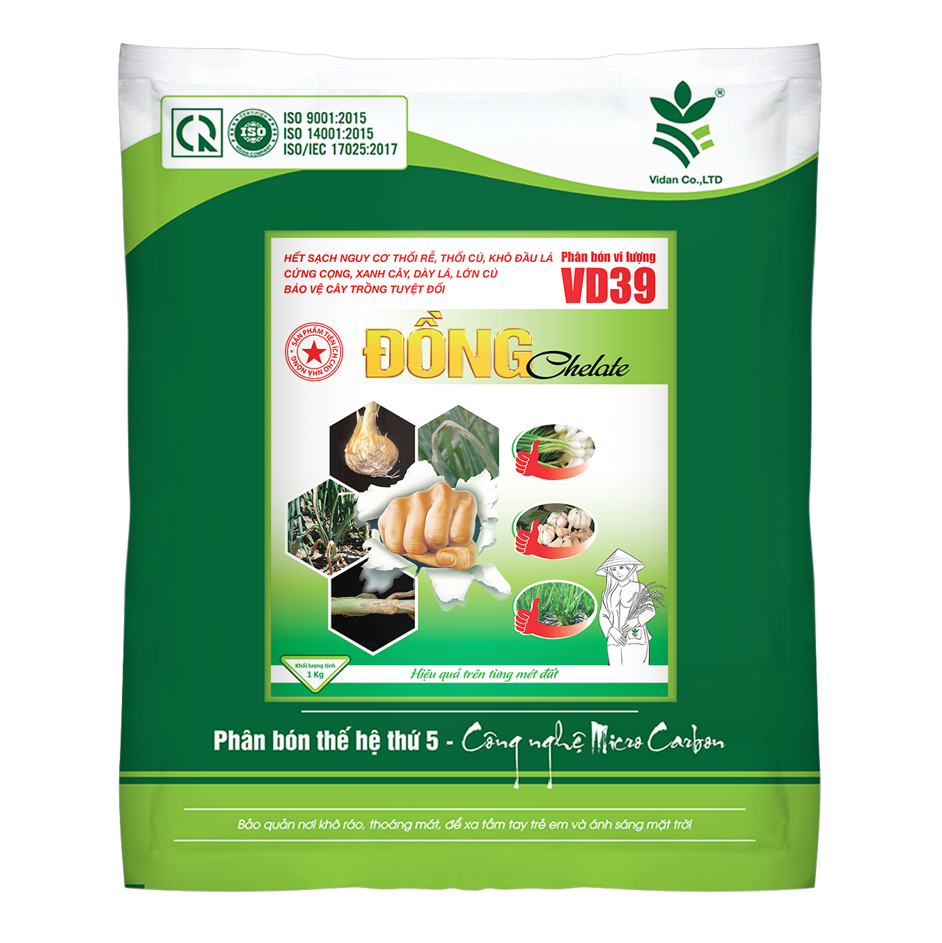 ĐỒNG CHELATE (1kg) - Hết sạch nguy cơ thối rễ , thối củ, khô đầu lá, cứng cọng, xanh cây, dày lá, lớn củ, bảo vệ cây trồng tuyệt đối