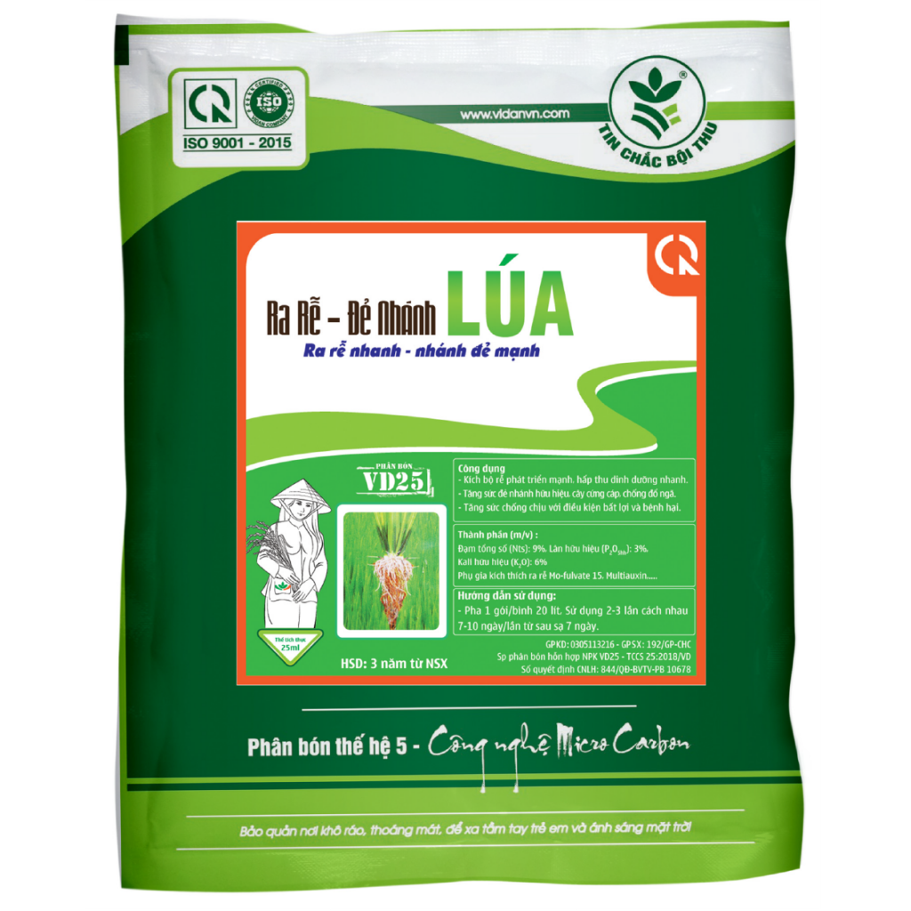 RA RỄ ĐẺ NHÁNH LÚA (25ml) - Thúc cây bung rễ mạnh, thúc lúa đẻ nhánh ...