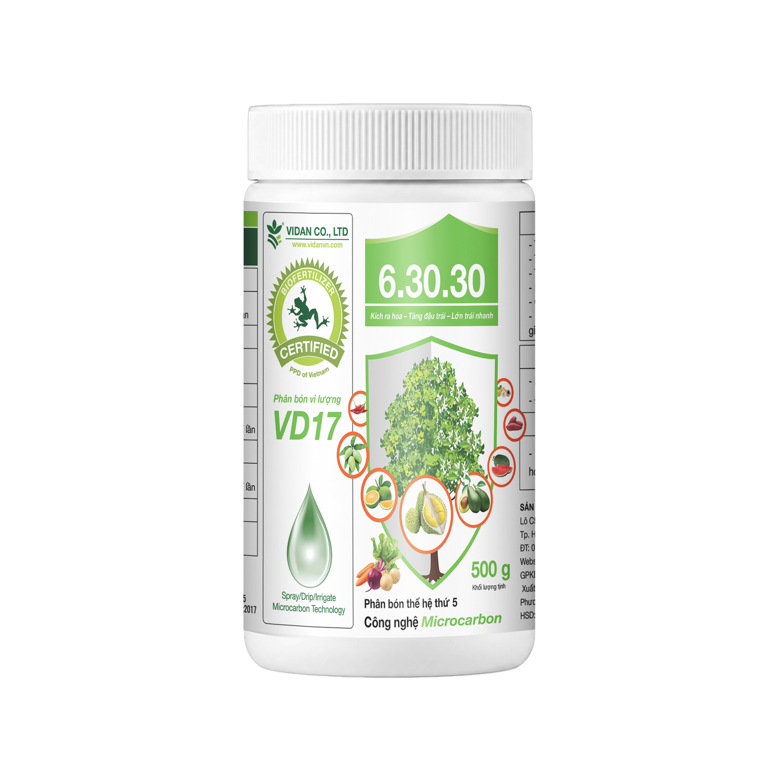 VD 6-30-30 (500g) – Kích ra hoa, tăng đậu trái, trái lớn nhanh, tăng độ ngọt